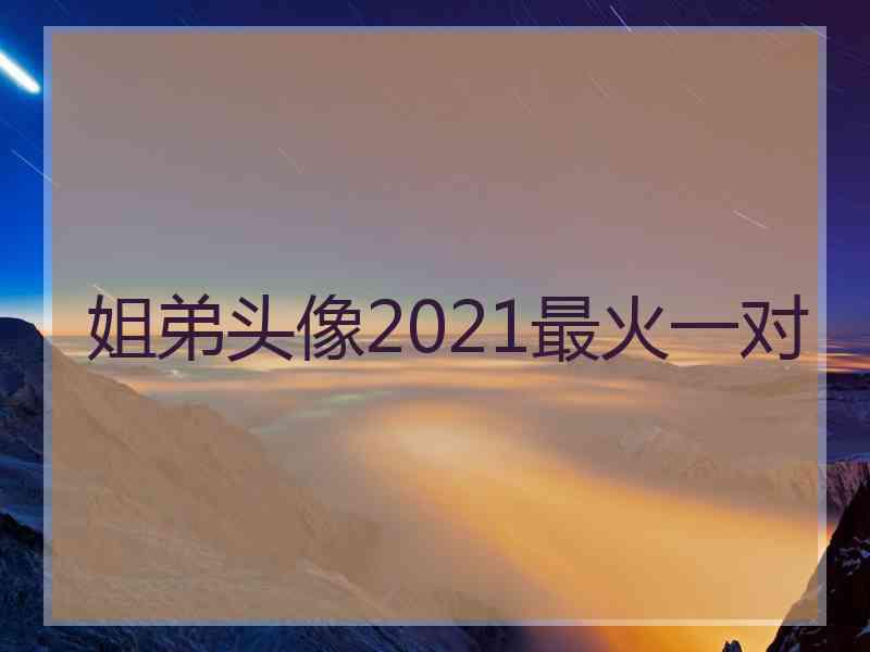 姐弟头像2021最火一对