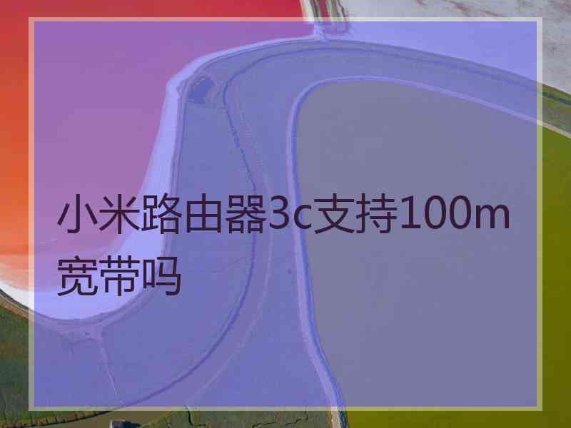 小米路由器3c支持100m宽带吗