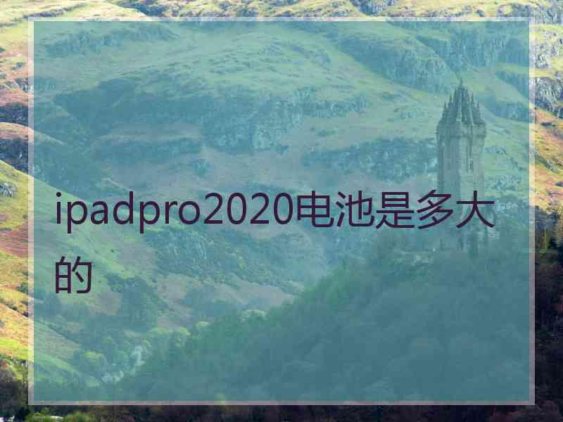 ipadpro2020电池是多大的