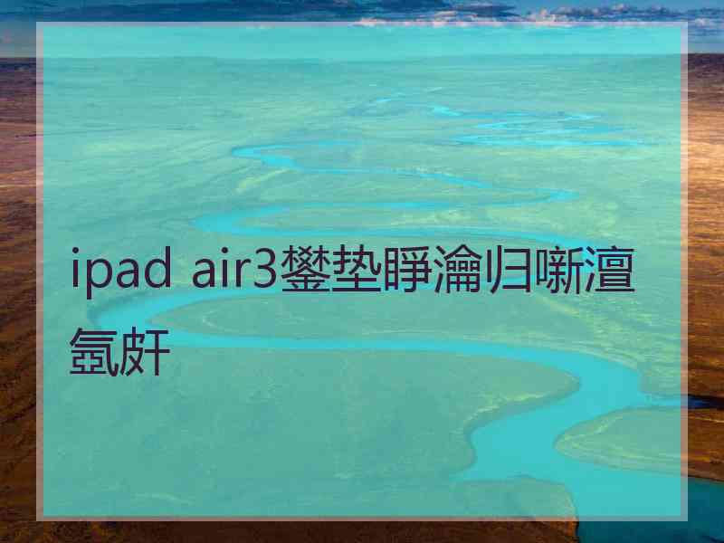 ipad air3鐢垫睜瀹归噺澶氬皯