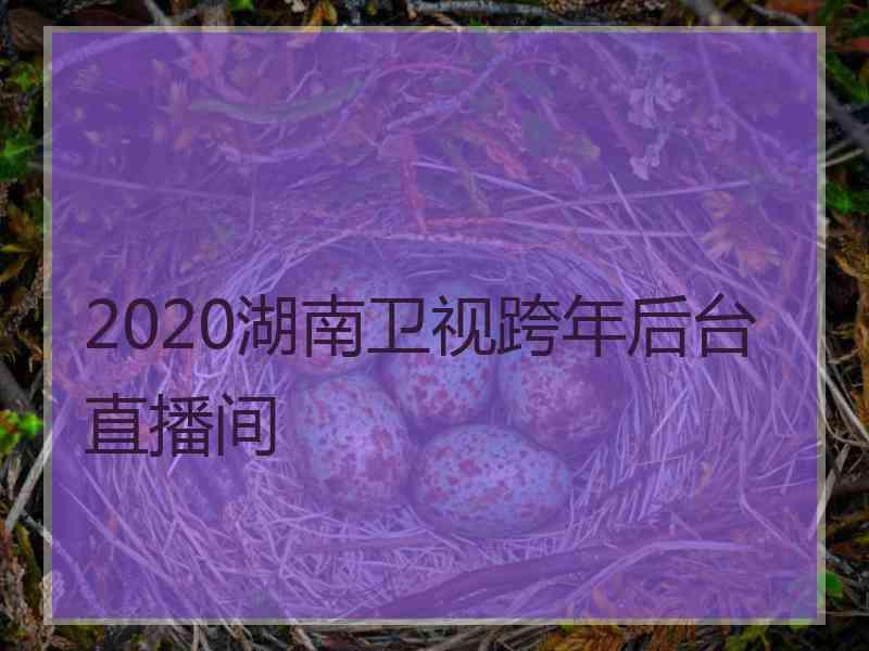 2020湖南卫视跨年后台直播间