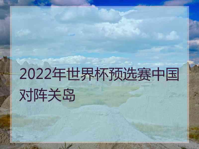 2022年世界杯预选赛中国对阵关岛