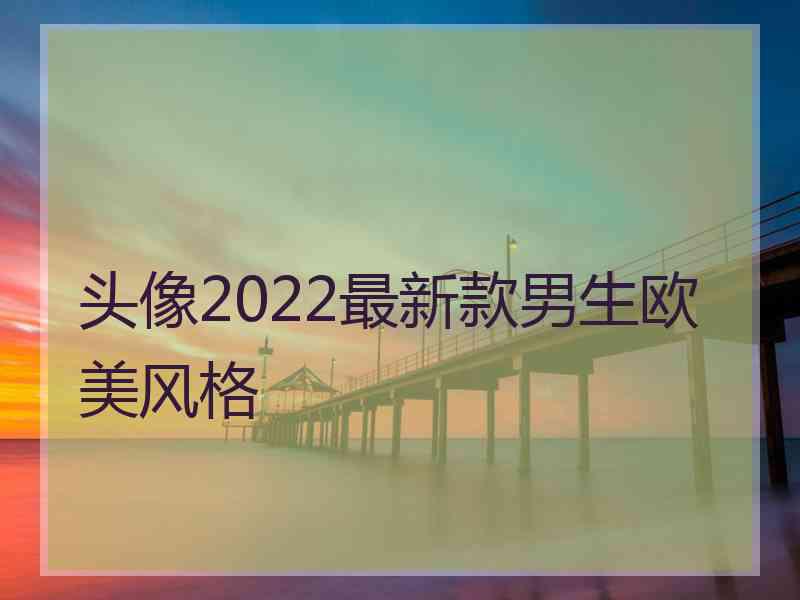 头像2022最新款男生欧美风格