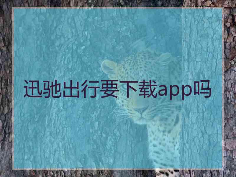 迅驰出行要下载app吗