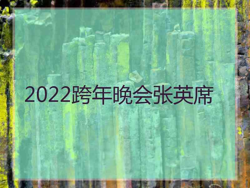 2022跨年晚会张英席