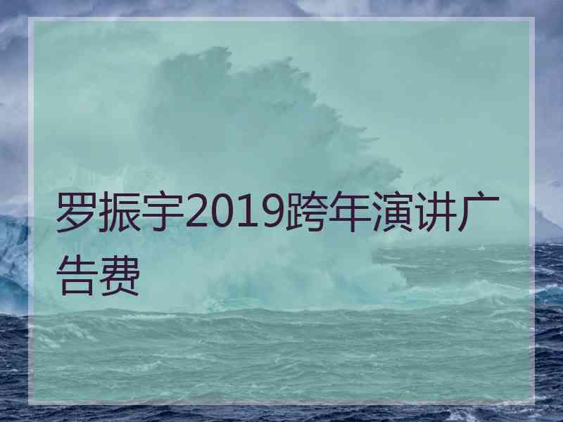 罗振宇2019跨年演讲广告费