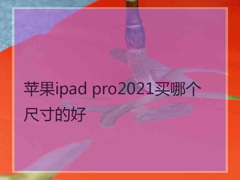 苹果ipad pro2021买哪个尺寸的好