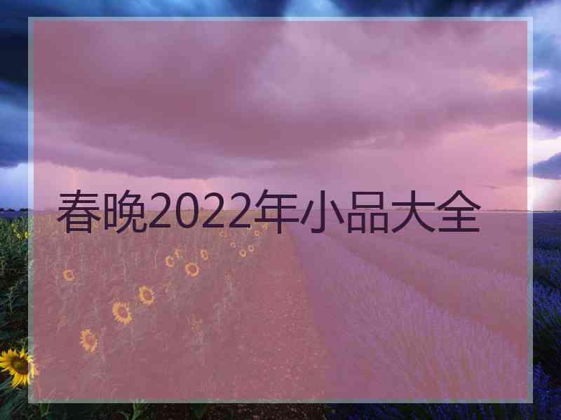 春晚2022年小品大全