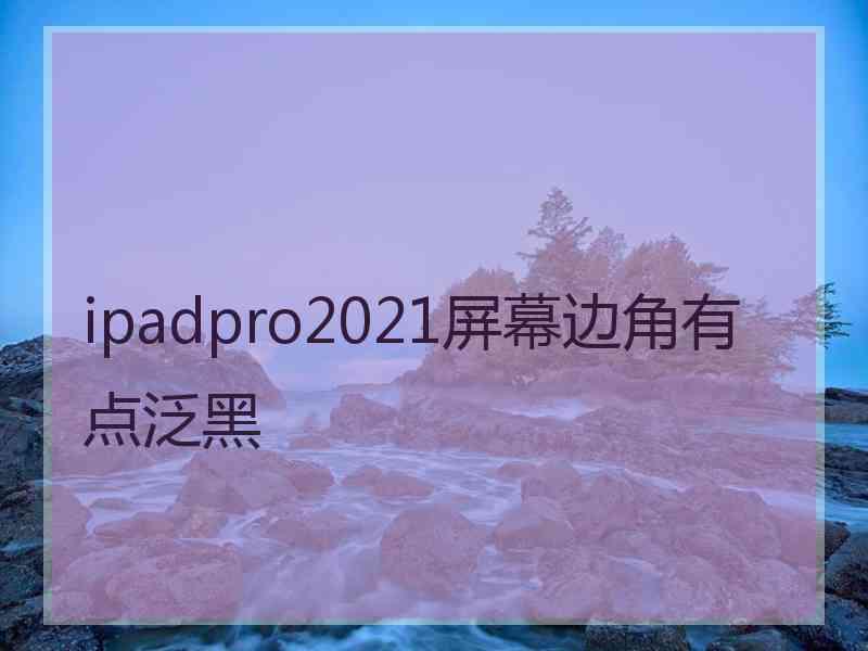 ipadpro2021屏幕边角有点泛黑