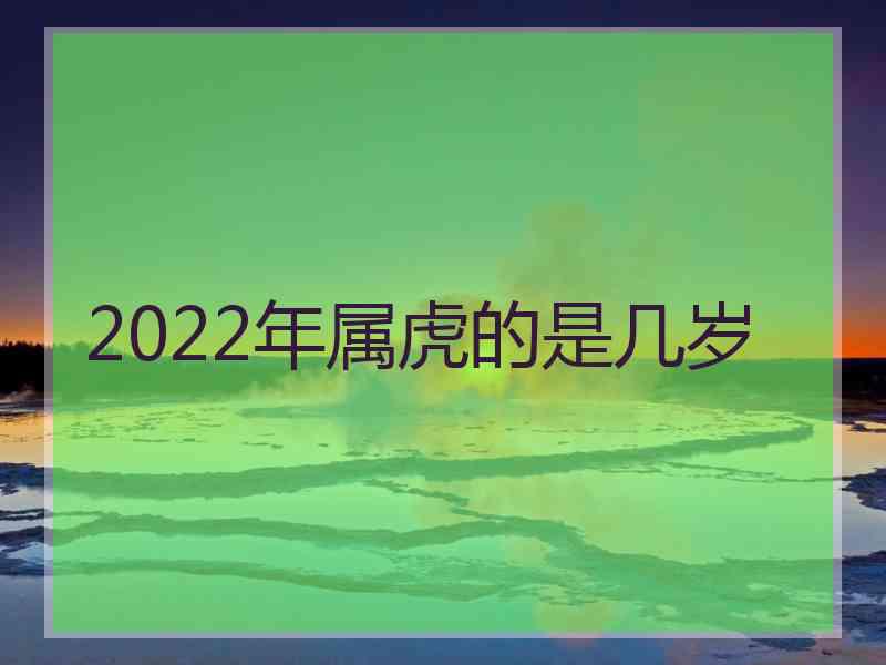 2022年属虎的是几岁