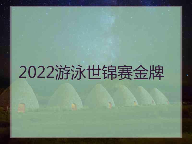 2022游泳世锦赛金牌