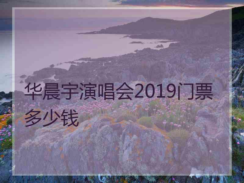 华晨宇演唱会2019门票多少钱