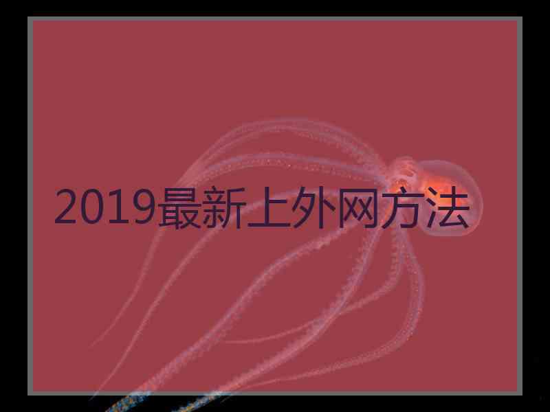 2019最新上外网方法