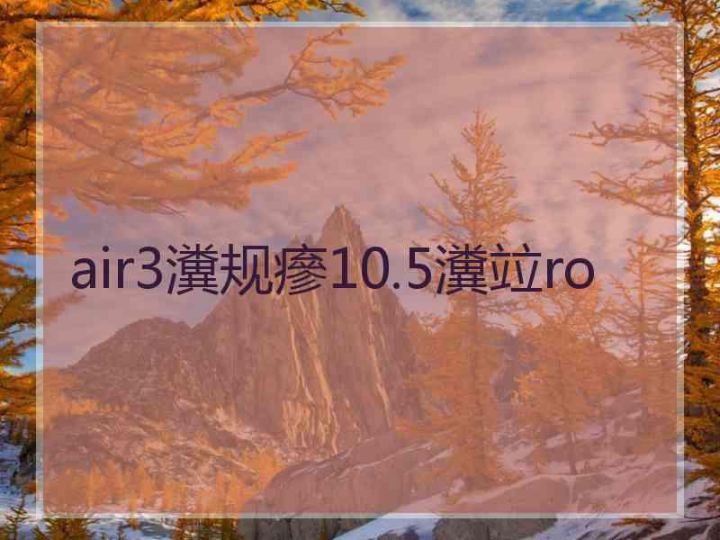 air3瀵规瘮10.5瀵竝ro