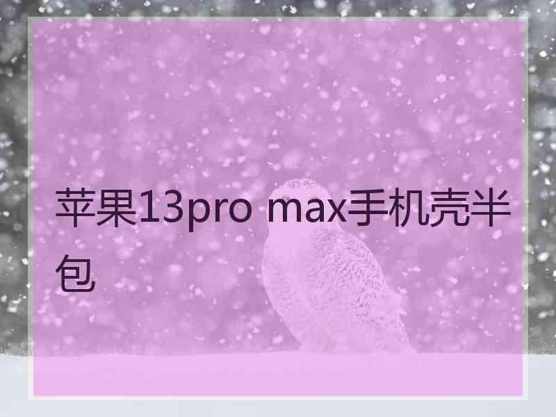 苹果13pro max手机壳半包