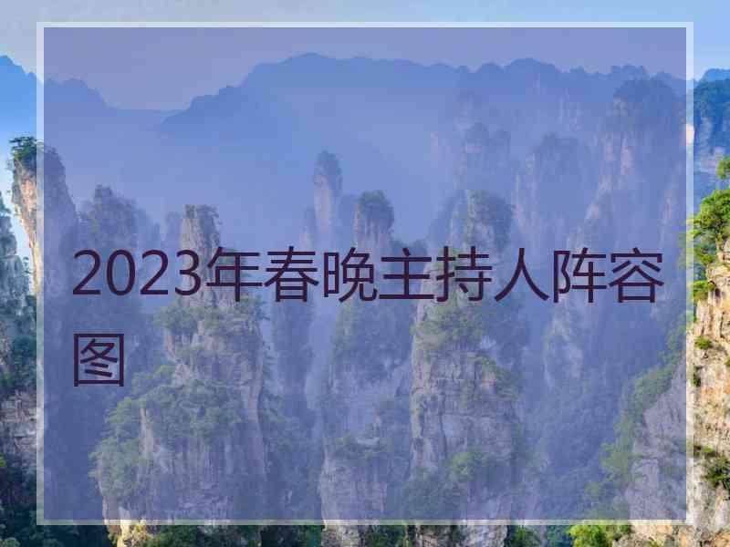 2023年春晚主持人阵容图