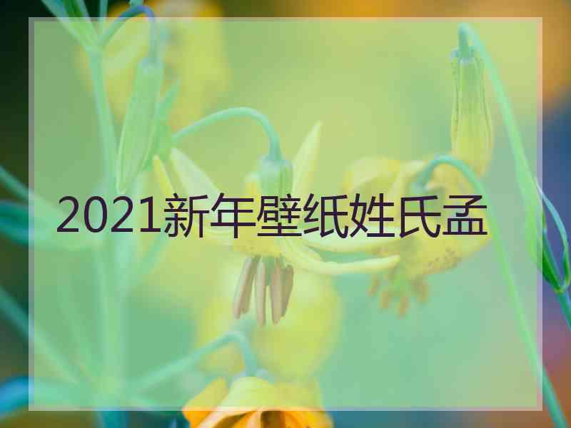 2021新年壁纸姓氏孟