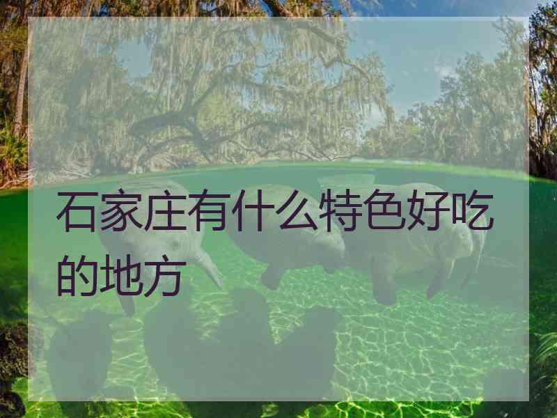 石家庄有什么特色好吃的地方