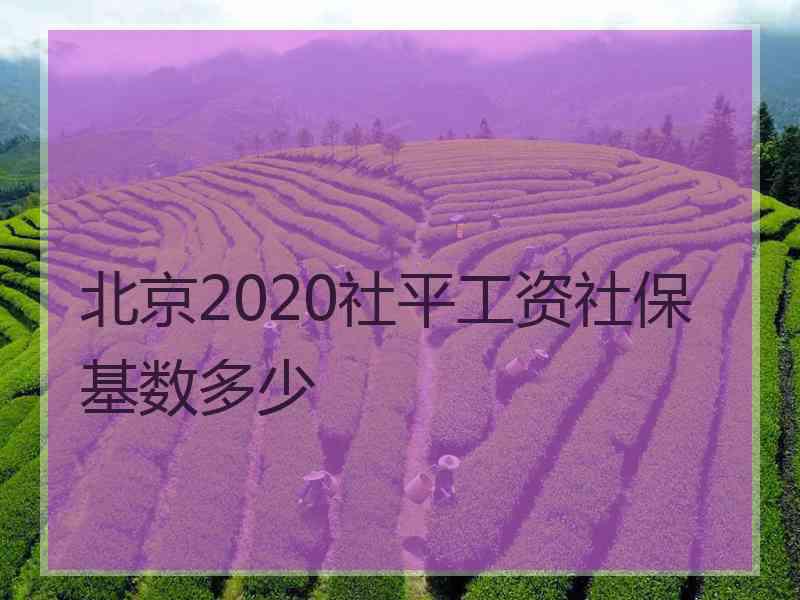 北京2020社平工资社保基数多少