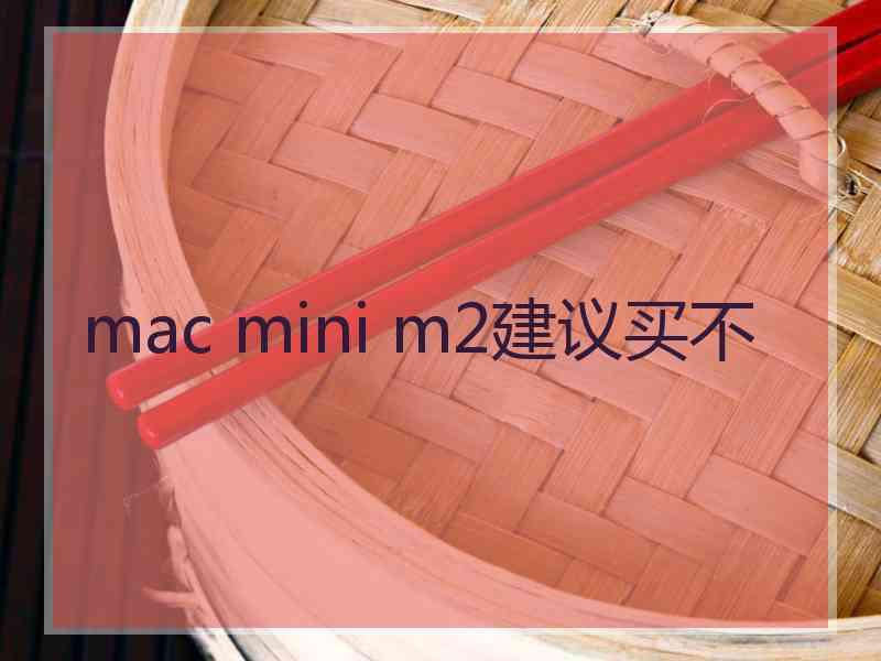 mac mini m2建议买不