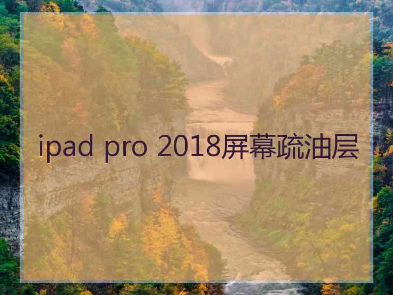 ipad pro 2018屏幕疏油层