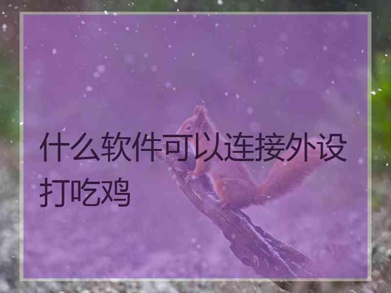 什么软件可以连接外设打吃鸡