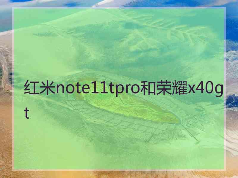 红米note11tpro和荣耀x40gt