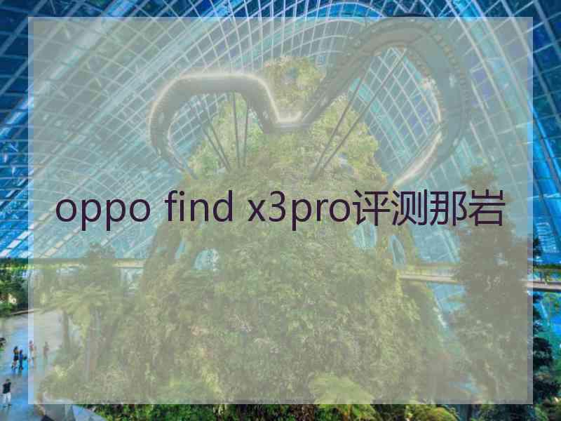 oppo find x3pro评测那岩