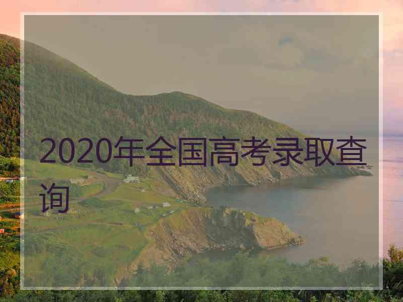 2020年全国高考录取查询