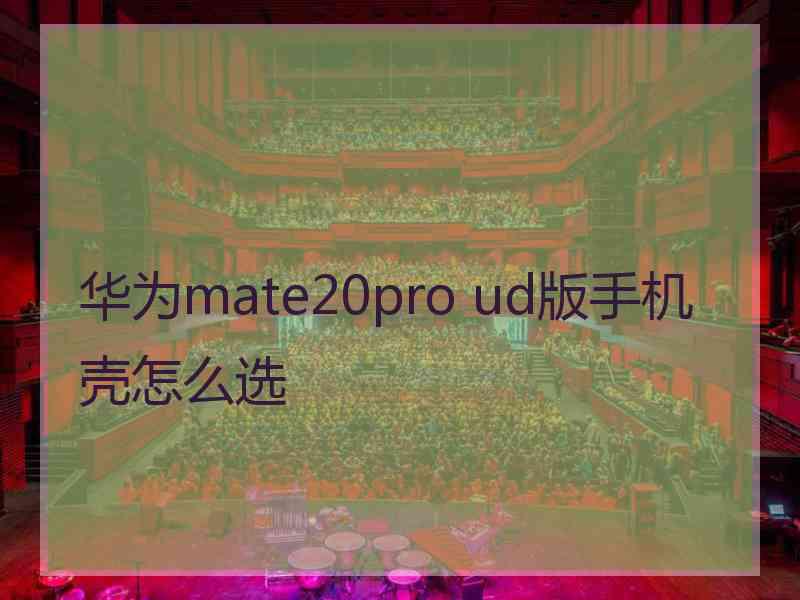 华为mate20pro ud版手机壳怎么选