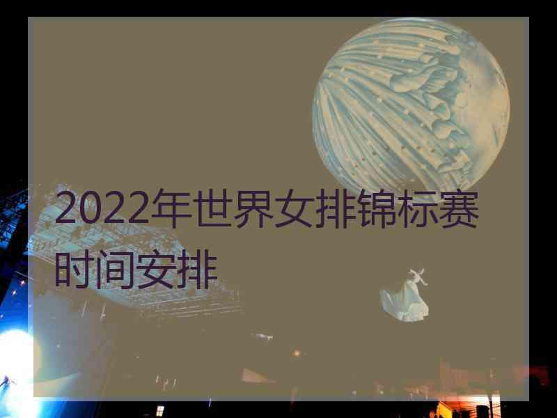 2022年世界女排锦标赛时间安排