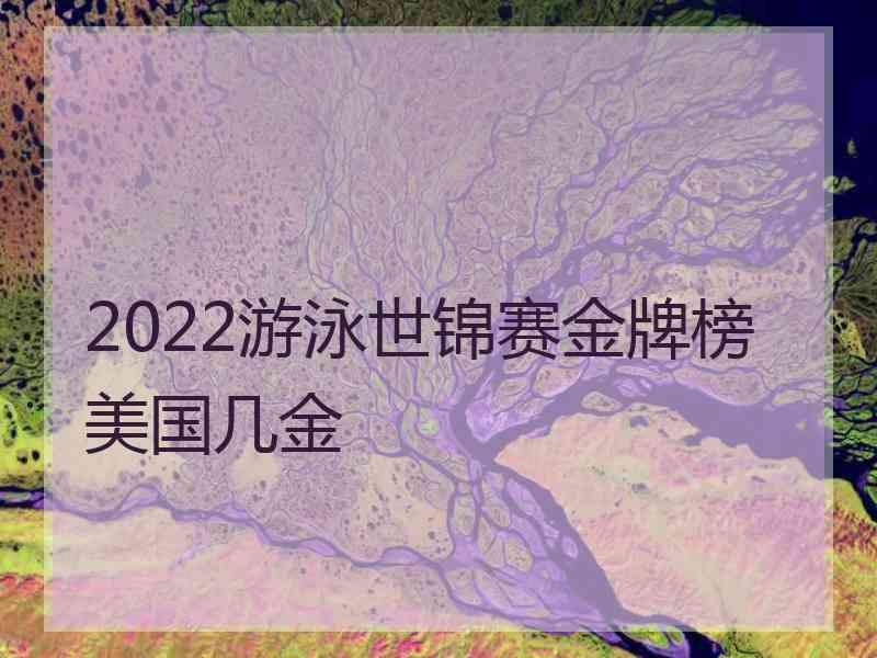 2022游泳世锦赛金牌榜美国几金