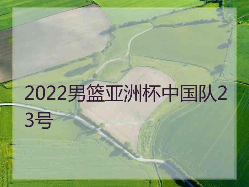 2022男篮亚洲杯中国队23号