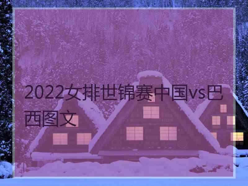 2022女排世锦赛中国vs巴西图文