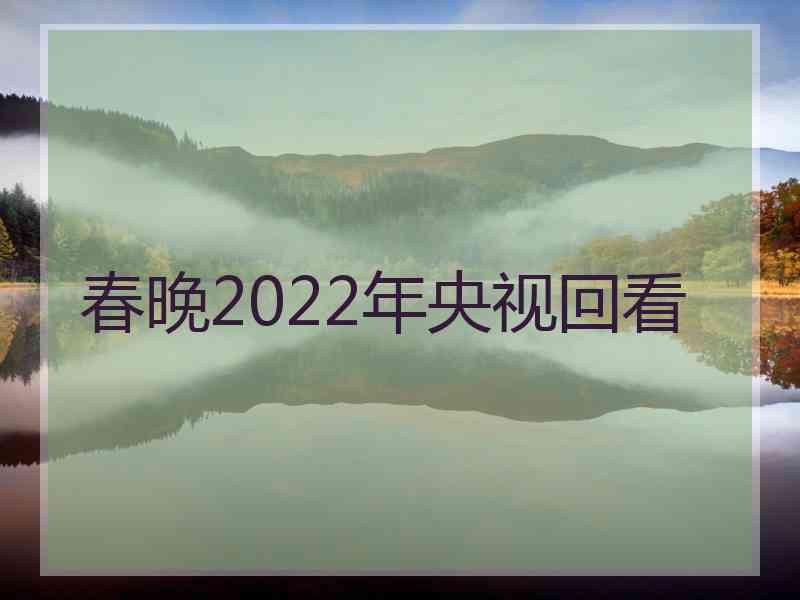 春晚2022年央视回看