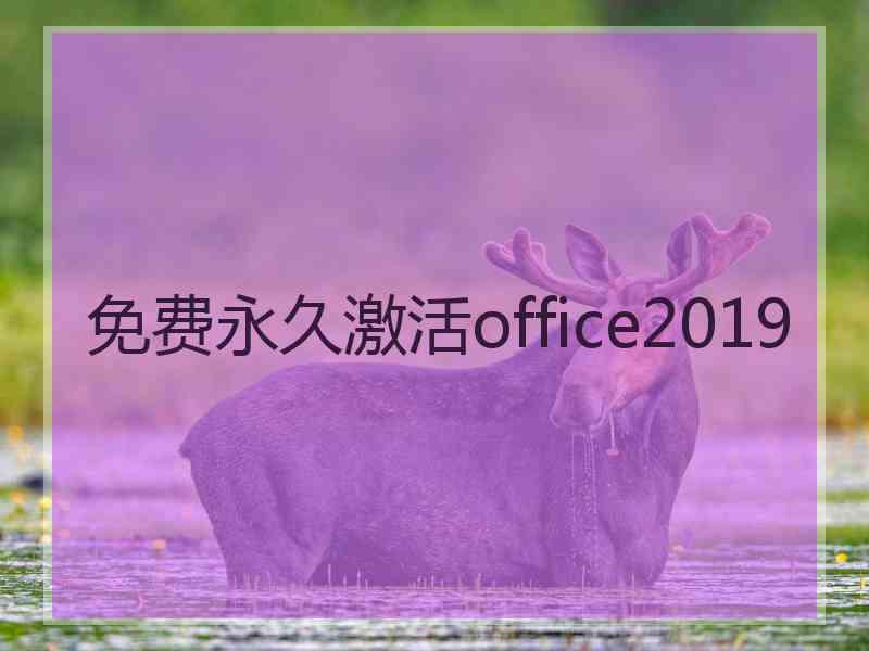 免费永久激活office2019