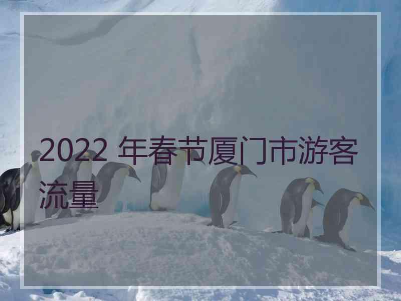 2022 年春节厦门市游客流量