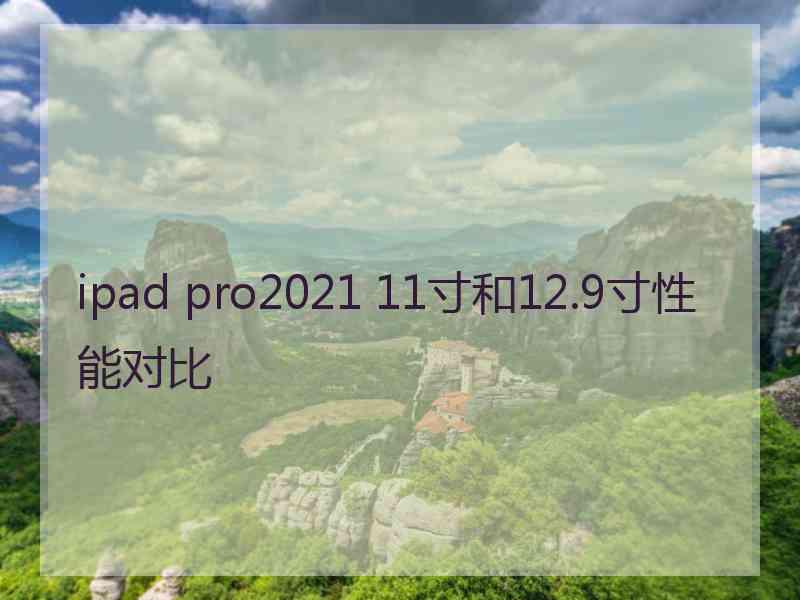 ipad pro2021 11寸和12.9寸性能对比