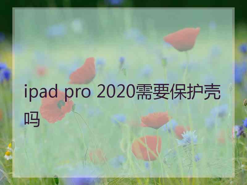 ipad pro 2020需要保护壳吗