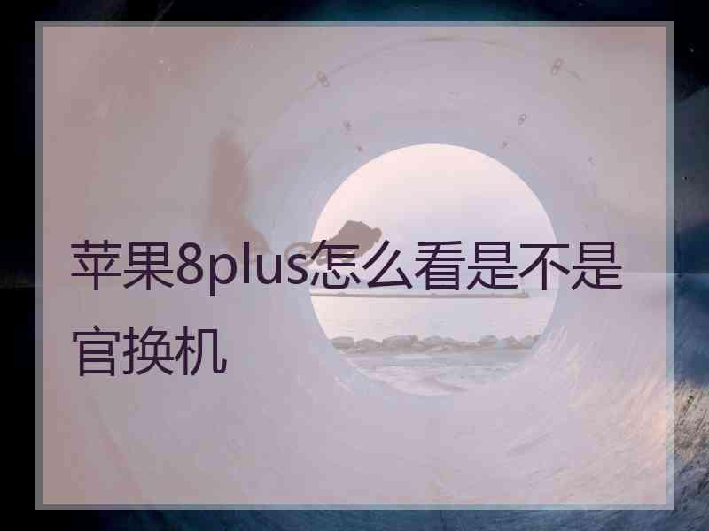 苹果8plus怎么看是不是官换机