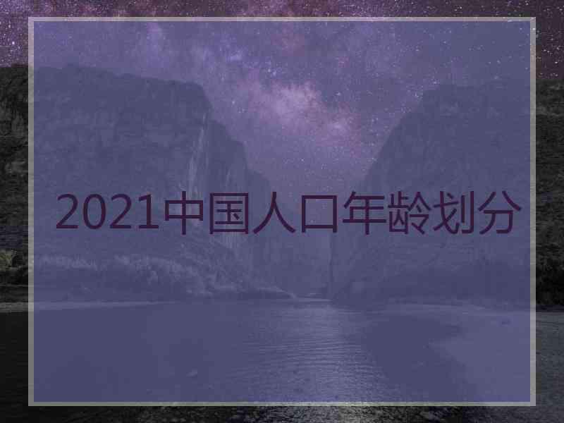 2021中国人口年龄划分