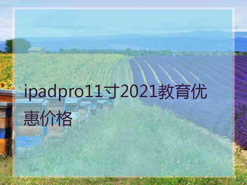 ipadpro11寸2021教育优惠价格