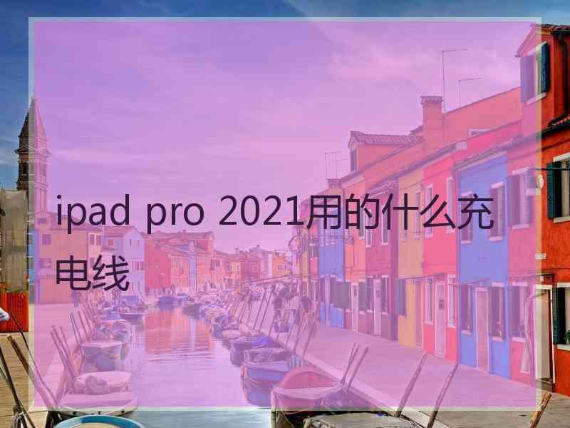 ipad pro 2021用的什么充电线