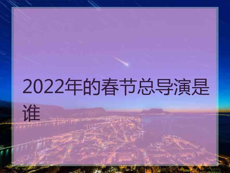 2022年的春节总导演是谁