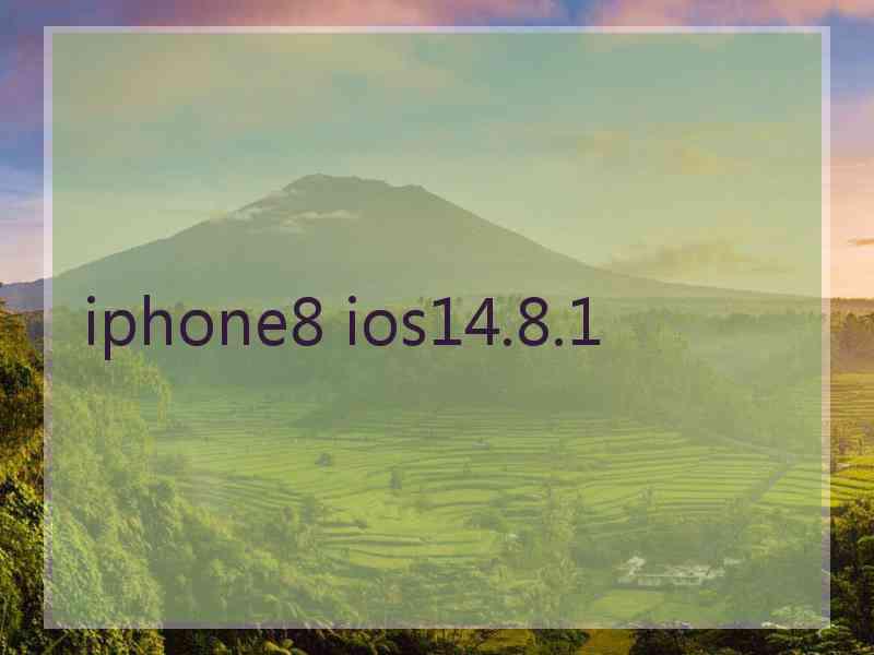 iphone8 ios14.8.1