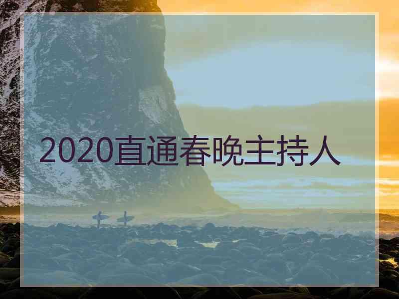 2020直通春晚主持人