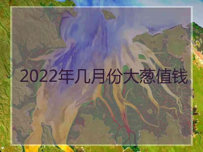 2022年几月份大葱值钱