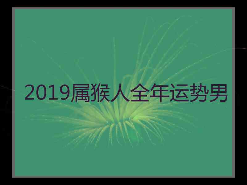 2019属猴人全年运势男