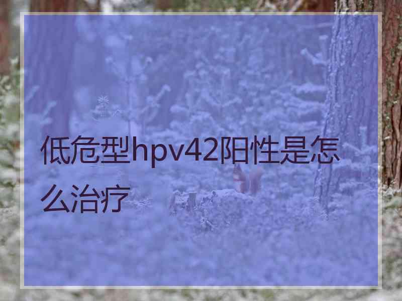 低危型hpv42阳性是怎么治疗