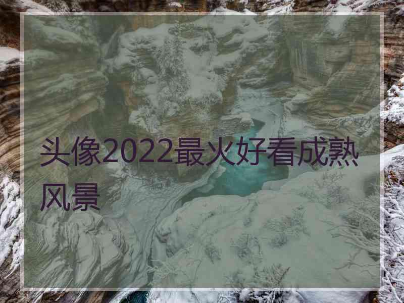 头像2022最火好看成熟风景